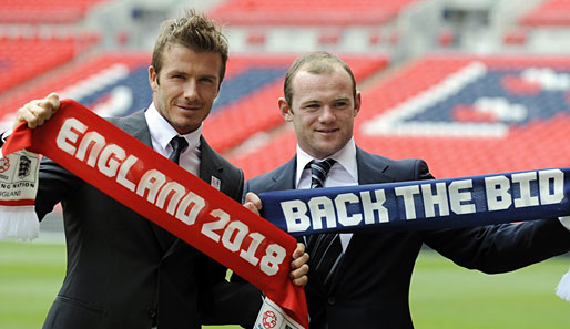 David Beckham und Wayne Rooney werben für ihr Land