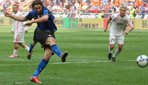 Zlatan Ibrahimovic erzielte in dieser Saison bislang 21 Tore für Inter Mailand