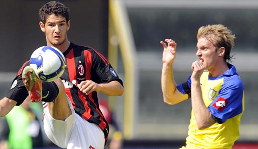 Pato (l.) spielt seit August 2007 für den AC Milan