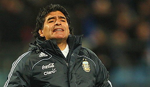 Diego Armando Maradona ist seit Oktober 2008 Argentiniens Nationaltrainer