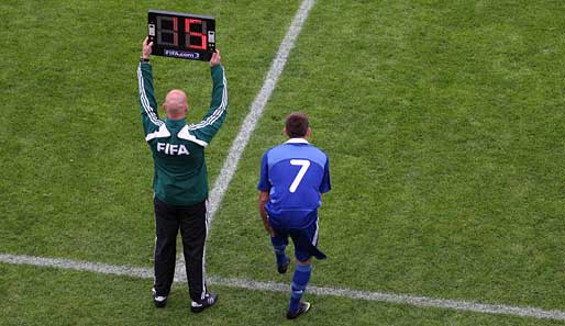 Franck Ribery wurde gegen die Färöer Inseln in der zweiten Hälfte eingewechselt