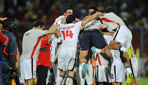 Ägypten feiert den Sieg beim Afrika-Cup 2008