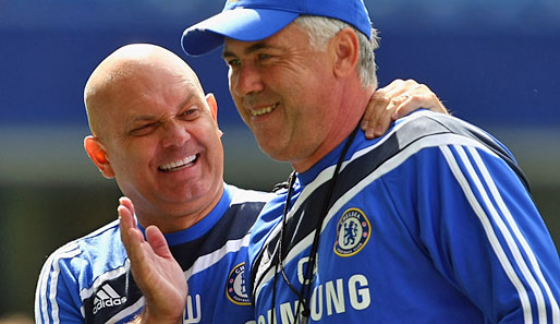 Ray Wilkins (l.) und Carlo Ancelotti arbeiten seit Anfang der Saison beim FC Chelsea zusammen