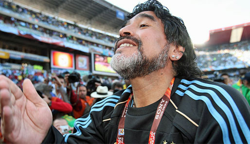 Diego Maradona scheiterte bei der WM 2010 mit Argentinien im Viertelfinale an Deutschland