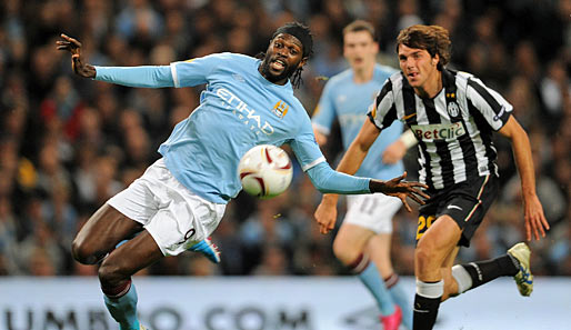Emmanuel Adebayor wechselte 2009 für rund 29 Millionen Euro von Arsenal zu Manchester City
