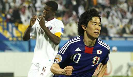 Shinji Kagawa erzielte zwei Treffer beim Sieg seiner Japaner gegen Katar