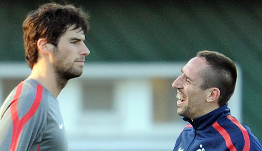 Yoann Gourcuff (l.) und Franck Ribery haben sich nach ihrem Streit bei der WM wieder versöhnt