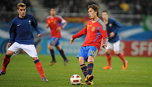 Spaniens Sergio Canales (r.) und der Franzose Antoine Griezmann gehören zu den Topstars der WM