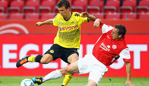 Neu-Dortmunder Perisic (l.) ist einer von acht Bundesliga-Profis im kroatischen Kader gegen Irland