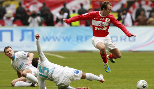 Das Ligaspiel zwischen Spartak Moskau und Zenit St. Petersburg endete 2:2