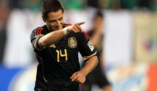 Javier Hernandez von Manchester United entschied mit seinem 2:0 das Spiel endgültig