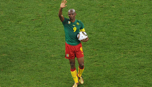 Anschis Samuel Eto'o wurde für 15 Spiele aus Kameruns Nationalmannschaft suspendiert
