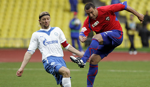Daniel Carvalho (r.) spielte von 2003 bis 2010 für ZSKA Moskau