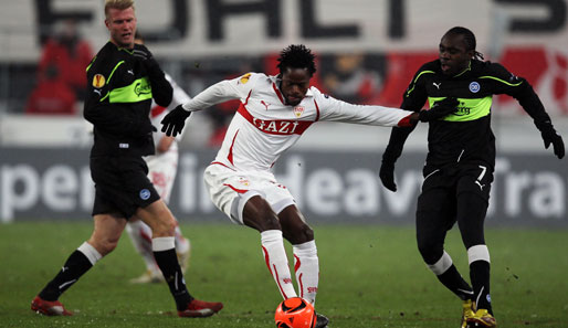 Mamadou Bah (M.) vom VfB Stuttgart erzielte das zwischenzeitliche 5:1 gegen Botsuana