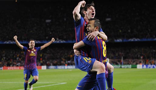 Lionel Messi (l.) erzielte in der abgelaufenen Saison unglaubliche 50 Tore in 37 Partien