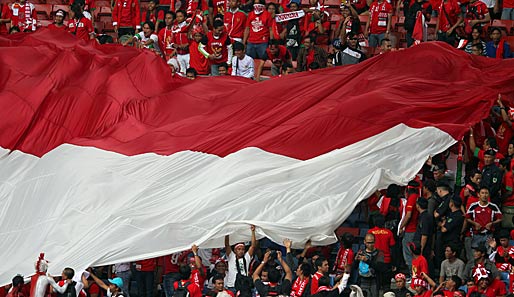 Indonesische Fans beim AFF Suzuki Cup gegen Malaysia