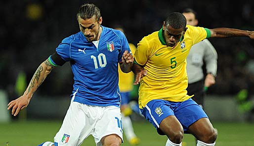 Pablo Osvaldo (l.) lief zuletzt gegen Brasilien für Italien auf