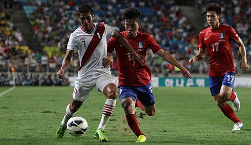 In Suwon trennten sich Südkorea und Peru 0:0 Unentschieden