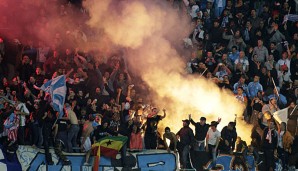 Beim Spiel gegen Marseille hatten die Fans von Neapel Feuerwerkskörper gezündet