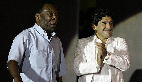 Pele und Diego Maradona sind seit Jahren nicht gut aufeinander zu sprechen