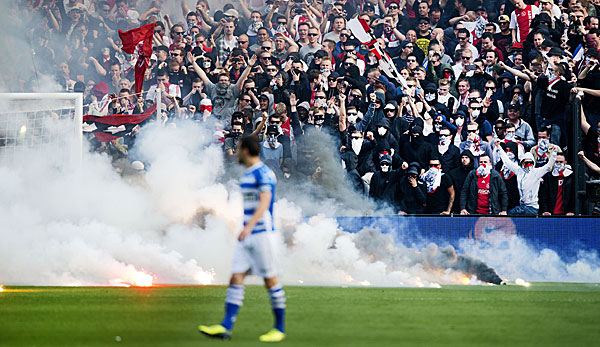 Die Ultras von Ajax Amsterdam sorgten für unschöne Szenen