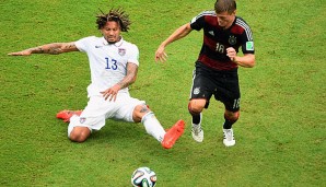 WM-Duell: Jermaine Jones (l.) gegen Neu-Madrilene Toni Kroos - die USA verlor mit 0:1