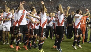 Die Spieler von River Plate sind überglücklich nach ihrem Erfolg