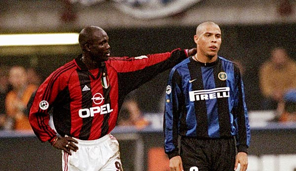 Zwei der besten Stürmer der 90er Jahre: Weah (l.) und Ronaldo, damals noch bei Inter
