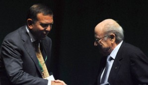 Sepp Blatter (r.) und Juan Angel Napout nahmen am CONMEBOL-Kongress teil