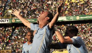 Diego Godin erzielte per Kopf das zweite Tor für Uruguay