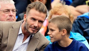 David Beckham mit seinem Sohn Romeo
