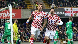 Mario Mandzukic erzielte gegen Nordirland sein 29. Tor für Kroatien