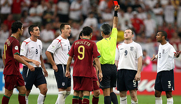 Wayne Rooney wurde bei der WM 2006 mit Rot vom Platz gestellt