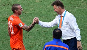 Louis van Gaal und Wesley Sneijder wurden 2014 WM-Dritter