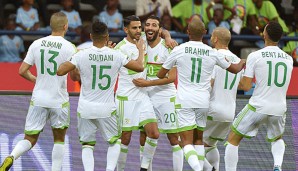 Riyad Mahrez spielte mit Algerien Unentschieden gegen Simbabwe