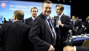 Reinhard Grindel wurde auf dem UEFA-Kongress in Helsinki in zahlreiche Positionen gewählt