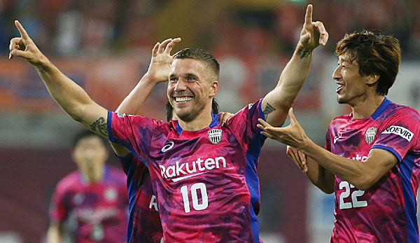 Lukas Podolski steht mit Vissel Kobe im Halbfinale des Kaiserpokals