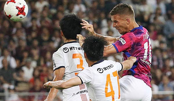 Lukas Podolski erzielte gegen Sagan Tosu sein fünftes Saisontor in der J-League