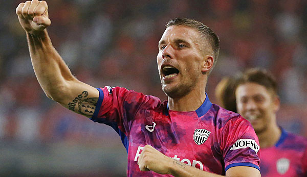Lukas Podolski liegt mit Kobe nach 29 Spieltagen auf dem neunten Platz in der J-League