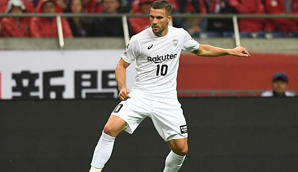 Lukas Podolski spielte mit Kobe zum Saisonstart in Japan Remis.