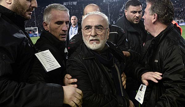 Der PAOK-Besitzer Ivan Savvidis wurde für drei Jahre gesperrt.