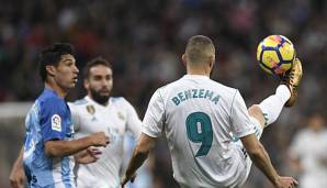 Karim Benzema konnte beim 3:2-Hinspielerfolg gegen Malaga einen Treffer beisteuern.