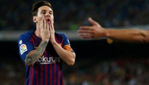 Lionel Messi vom FC Barcelona musste gleich vier anderen Spielern den Vortritt lassen.