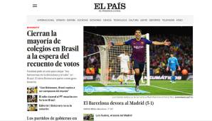 Bei den spanischen Kollegen gab es natürlich am Sonntag nur noch ein Thema: Der Clasico. El Pais hielt es kurz und sprach lediglich davon, dass Barca die Königlichen "verschlungen" hat.