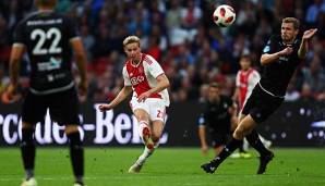 Steht offenbar vor einem Wechsel von Ajax Amsterdam zu Manchester City: Mittelfeld-Juwel Frenkie de Jong.