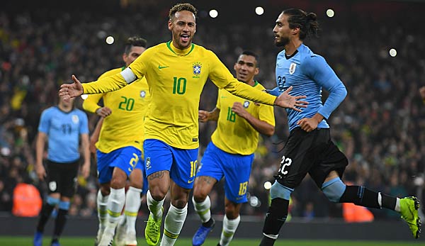 Im Prestigeduell gegen Südamerika-Rivale Uruguay gewann Brasilien dank Neymar mit 1:0.