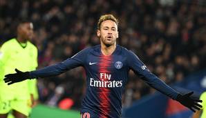 Platz 1: Neymar (Paris Saint-Germain) - 15 Scorerpunkte (10 Tore, 5 Assists)