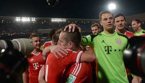 Platz 3: FC Bayern München in der Saison 2013/14 (17 Siege, 2 Remis, Tordifferenz 51:9)