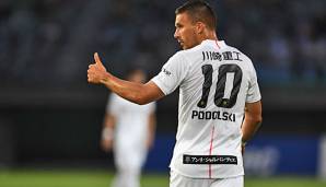 Lukas Podolski bläst zum Angriff: 2019 soll der erste Titel mit Vissel Kobe her.