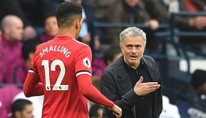 Jose Mourinho coachte Chris Smalling bei Manchester United.